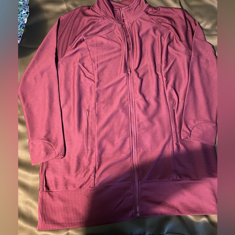 Masseys double zip jacket burgundy 2X